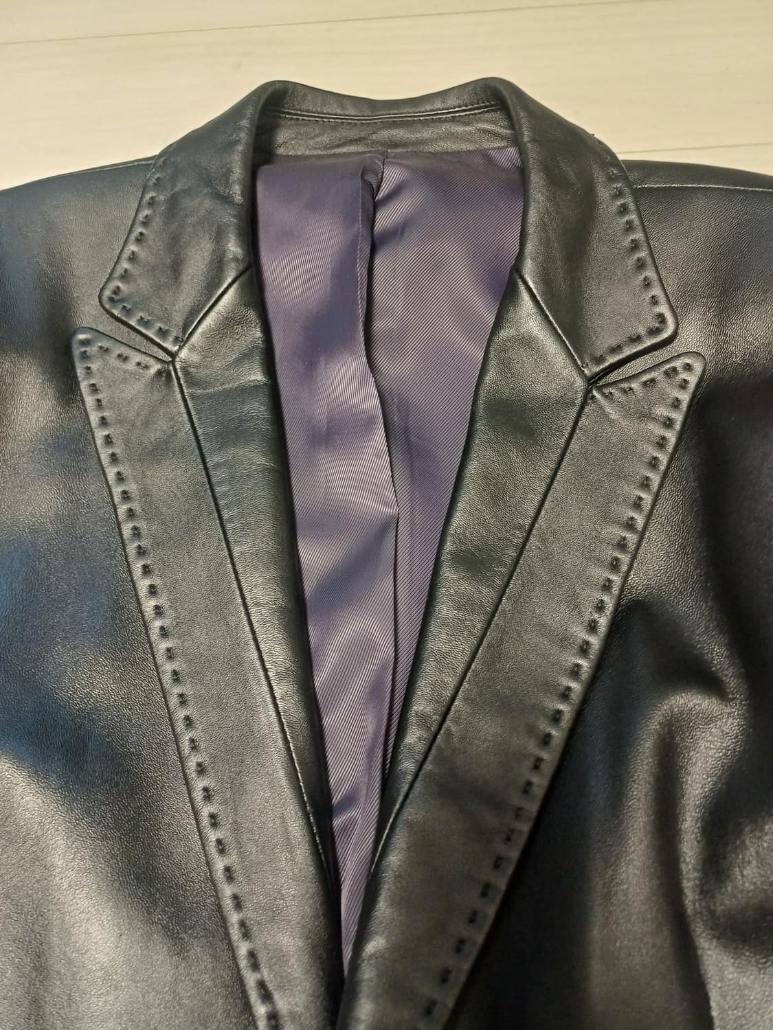 [KOLON] GGIO II 리얼 램스킨 핸드스티치 레더 자켓 (100) 상품이미지6