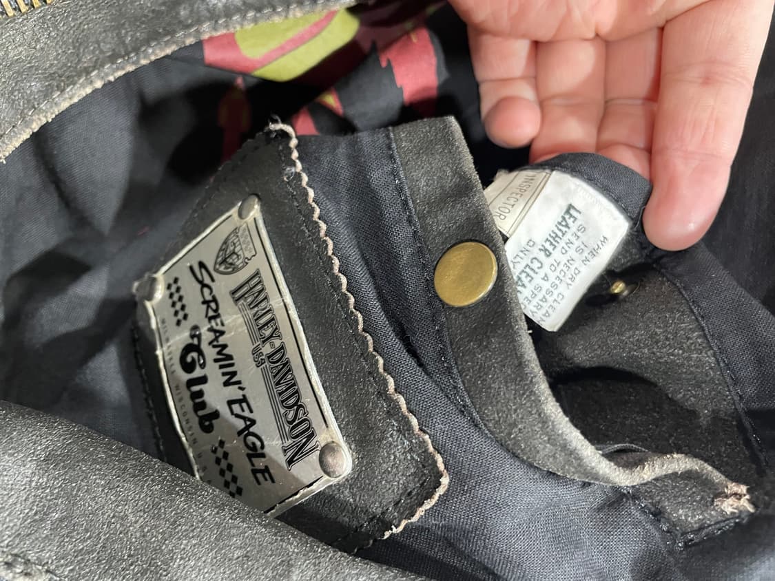 90s 할리 데이비슨 트라이벌 패턴 가죽자켓 상품이미지10