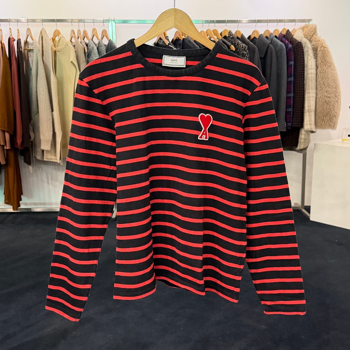 [4] ami 아미 스트라이프 롱슬리브 티셔츠 상품이미지1
