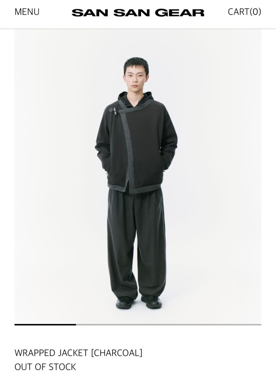 Wrapped Jacket [Charcoal] 상품이미지2