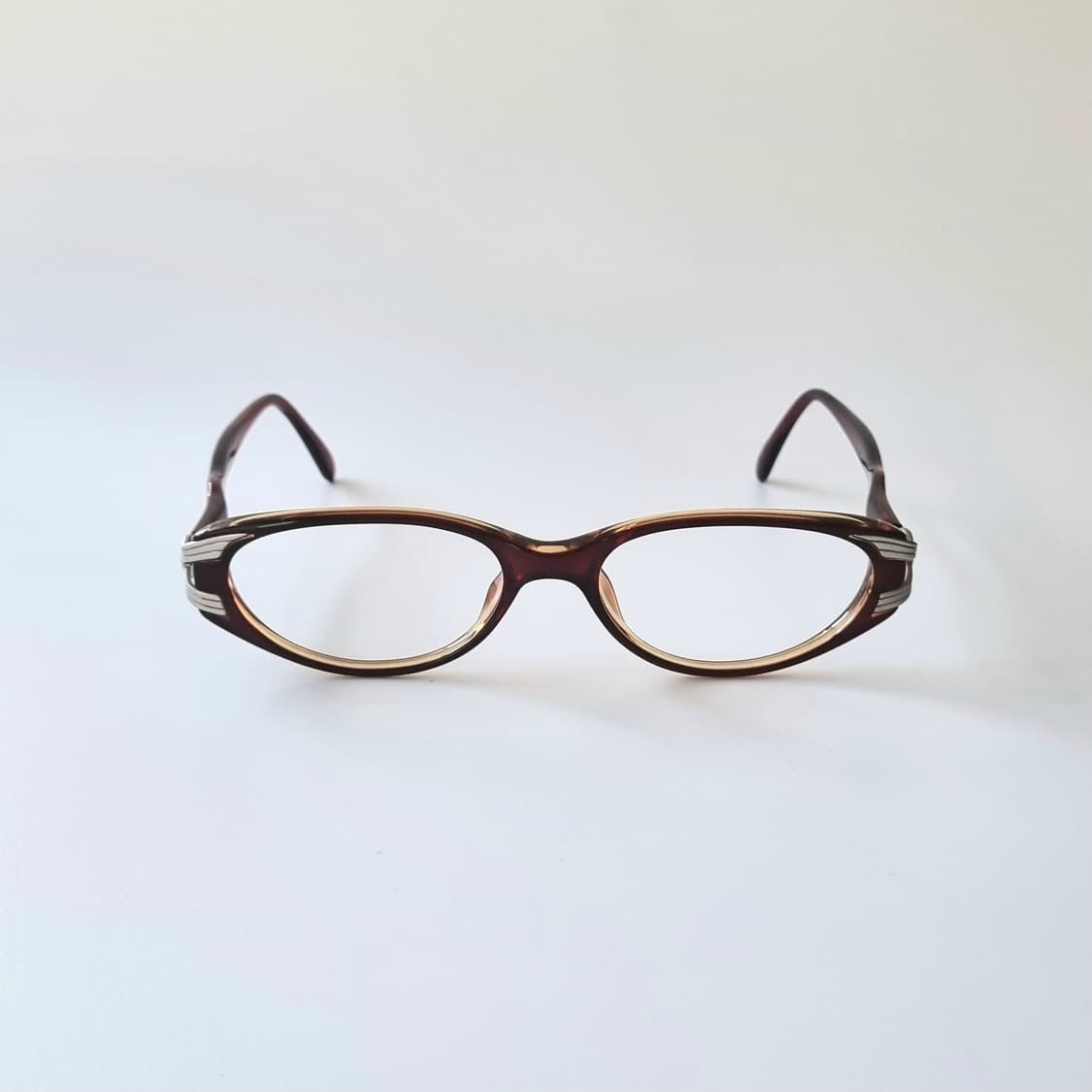 데드스탁 로베르토 실버 라인 디테일 오벌 안경테  1185 상품이미지2