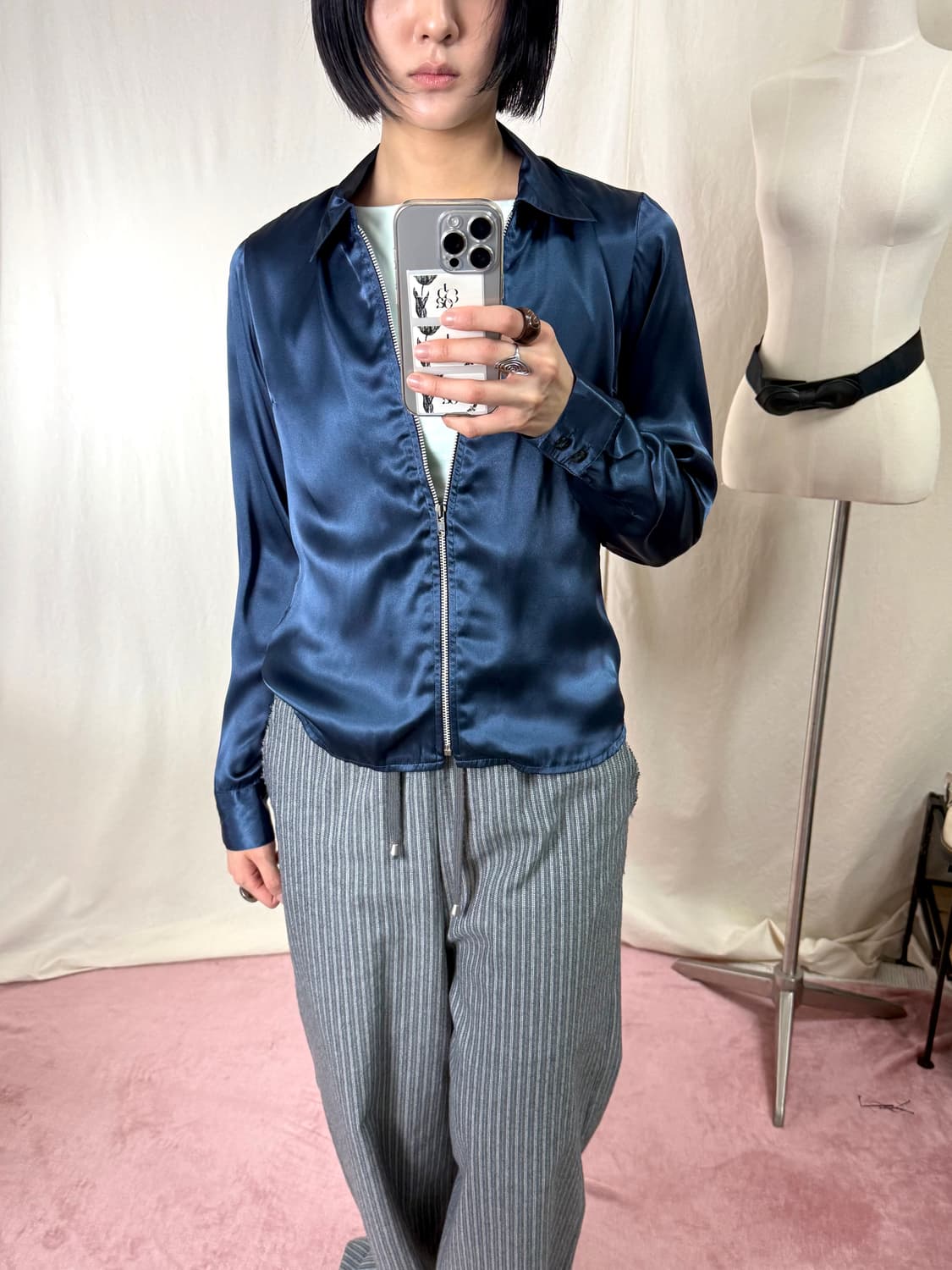 Scandal Scoop 글로시 집업 자켓 상품이미지7