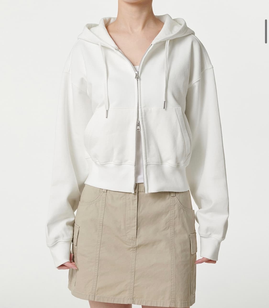 무신사 스탠다드 우먼 크롭 후드집업 상품이미지1
