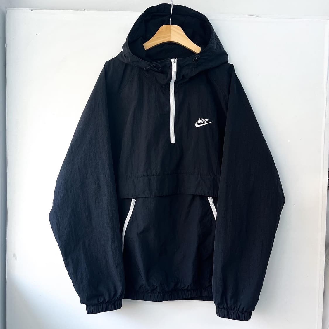 나이키 NSW 스우시 블랙 나일론 풀오버 우븐 아노락 상품이미지3