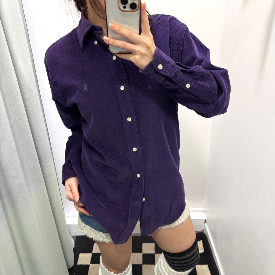 폴로 퍼플 코듀로이 셔츠 상품이미지2