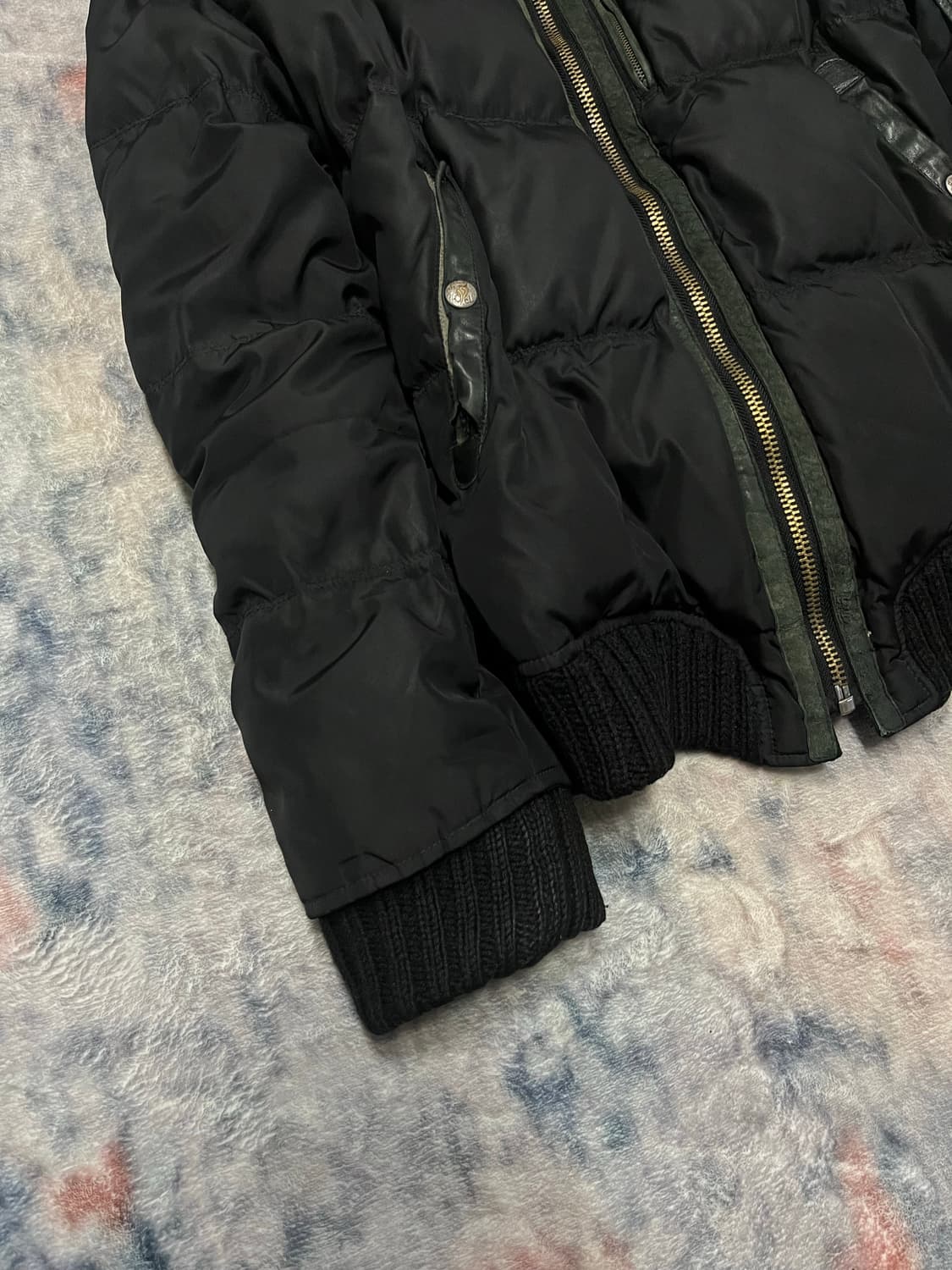 Diesel 00s y2k knit trimming down jacket 상품이미지4