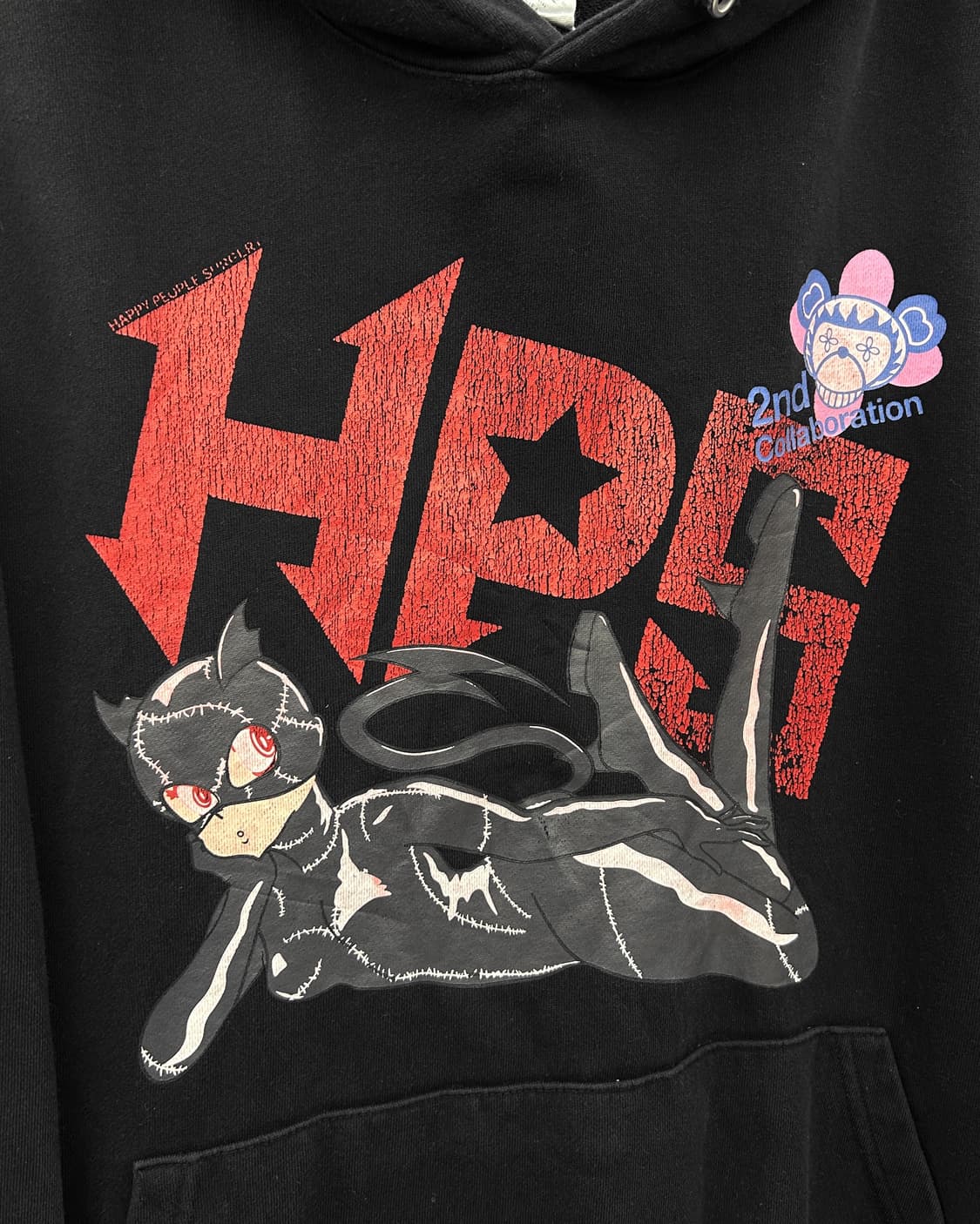 써저리 x HPS 캣 스웻 후디 블랙 상품이미지3