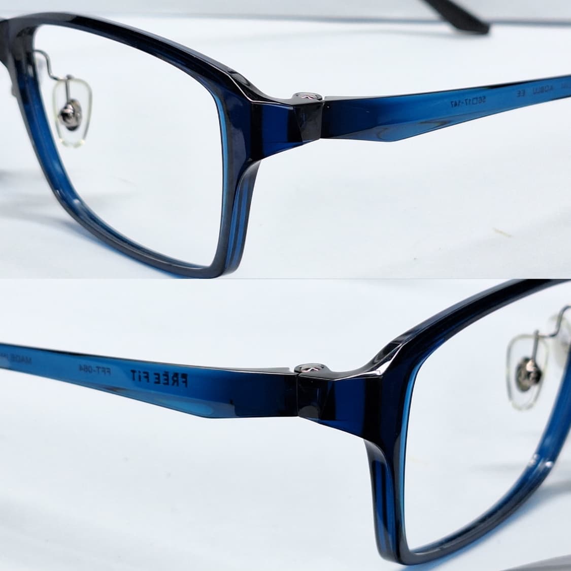 메가네이치바 FREE FIT FFT-064 울템 와이드 아쿠아블루 안경테 상품이미지8