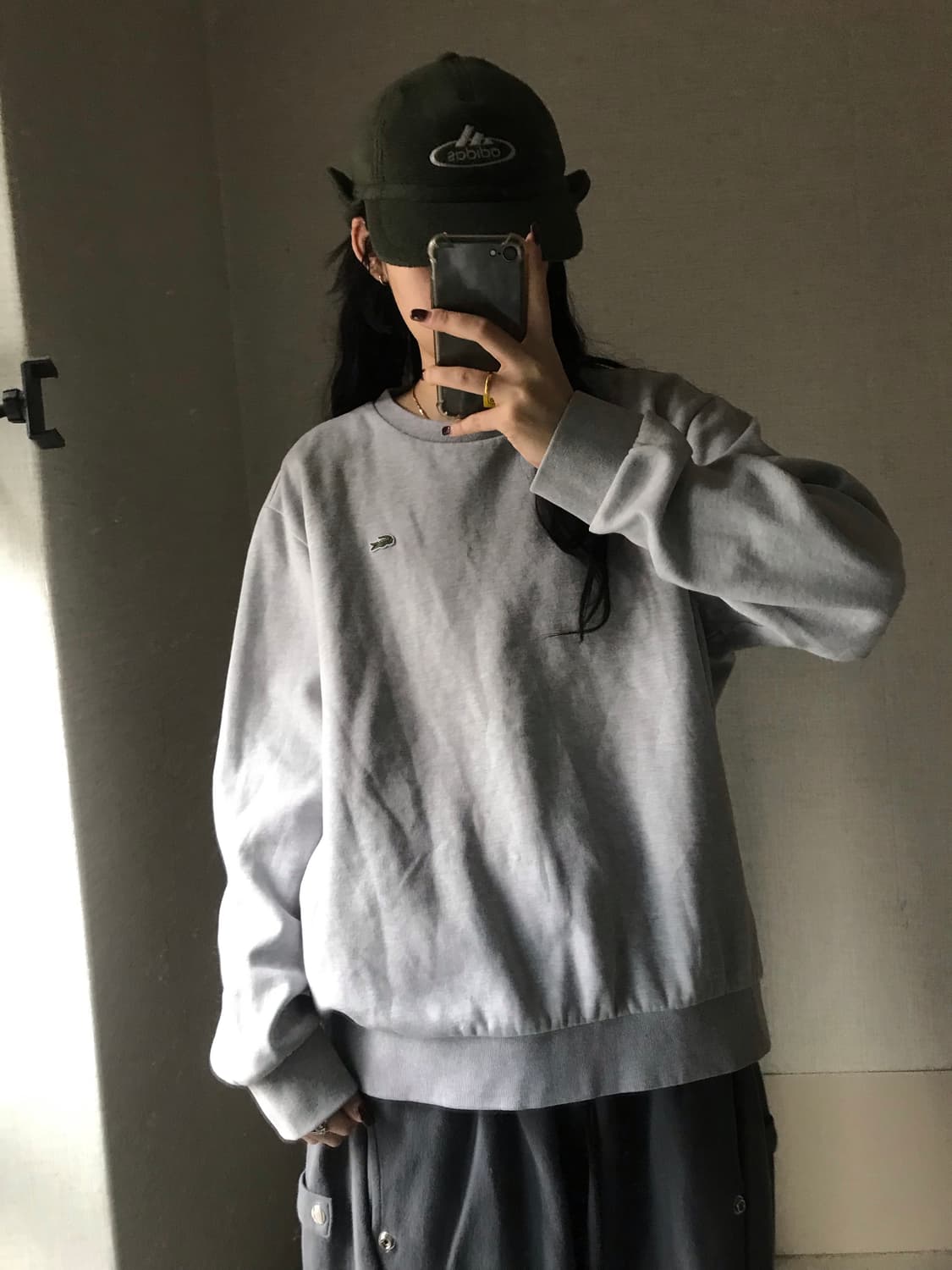 라코스테 연그레이 맨투맨 상품이미지1