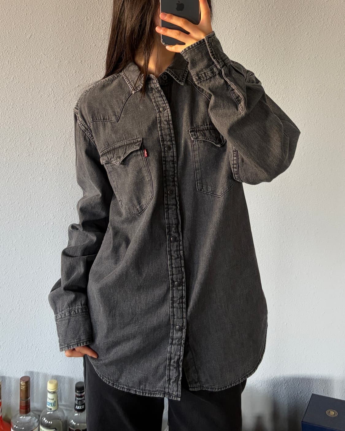 [M]리바이스 Levi's 웨스턴 흑청 데님 셔츠 상품이미지1