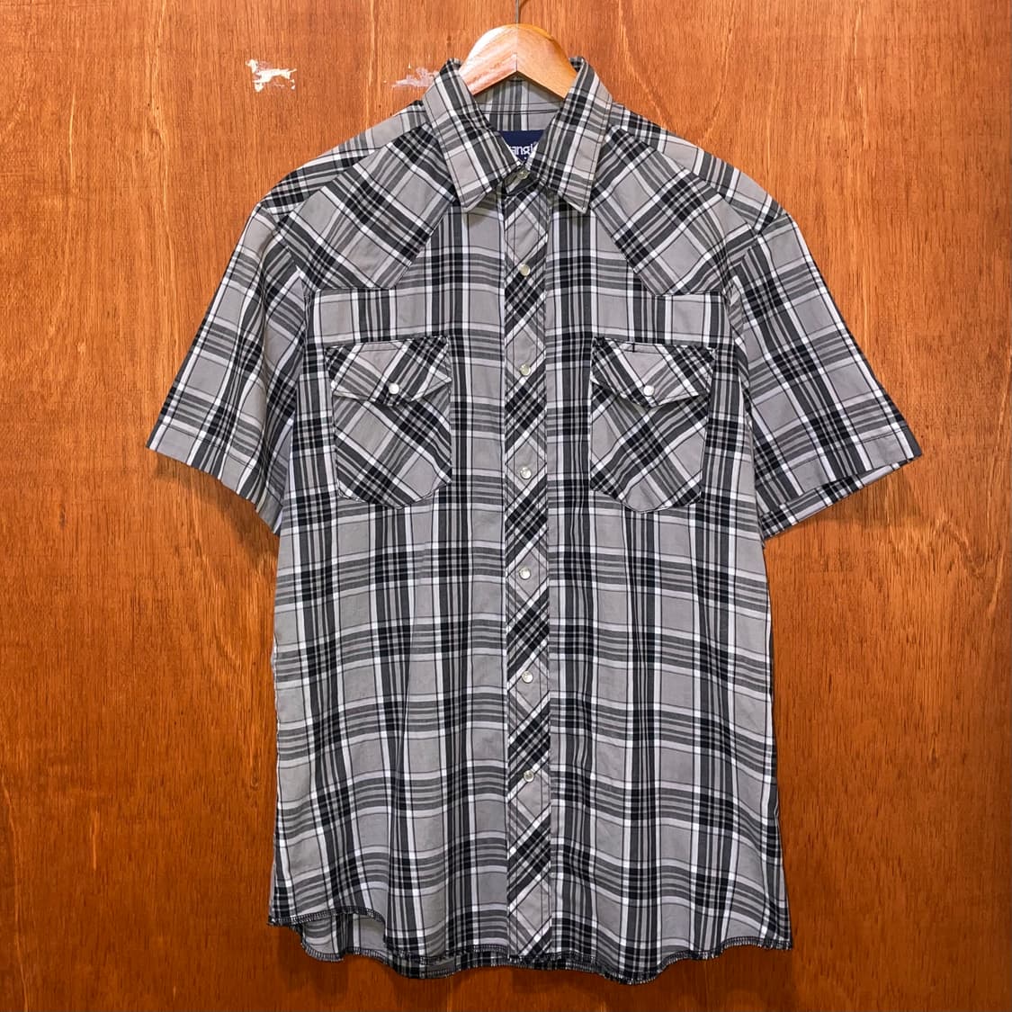 (M) Wrangler 랭글러 체크 웨스턴 반팔 셔츠 상품이미지1