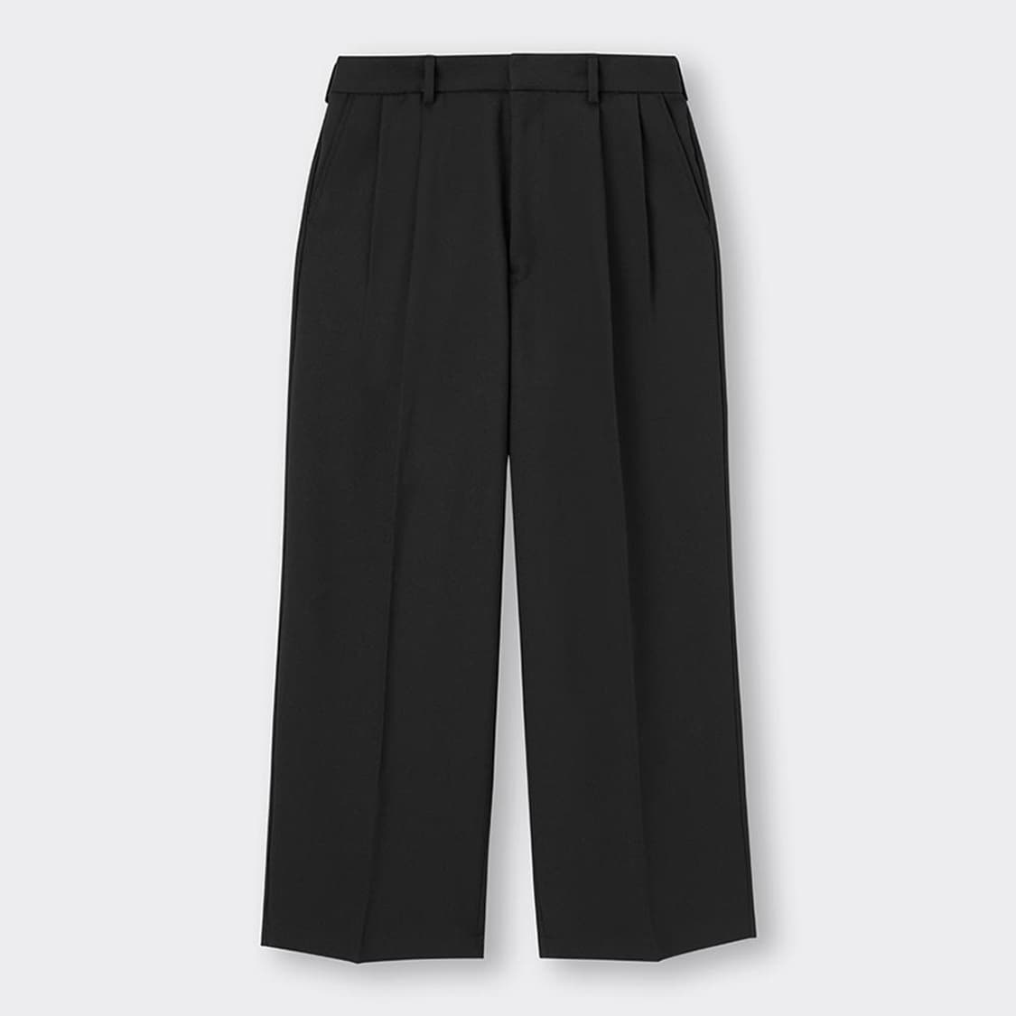 [거의 새상품, M] GU 슈퍼 와이드 슬랙스 블랙 팬츠 상품이미지1