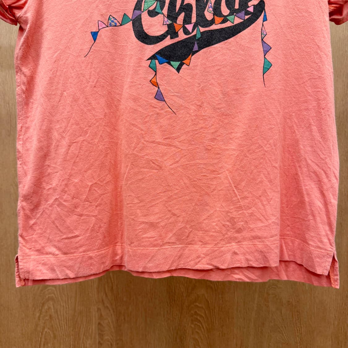 씨 바이 끌로에 로고 프린팅 반팔 티셔츠 퍼프소매 캐주얼 오렌지 상품이미지5