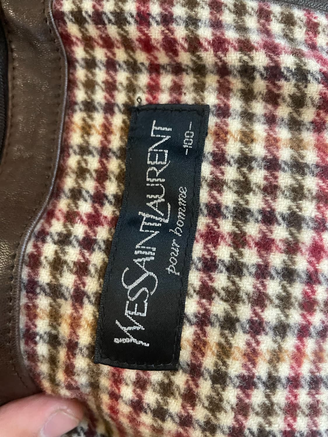 생로랑 브라운 레더 자켓100사이즈 상품이미지7