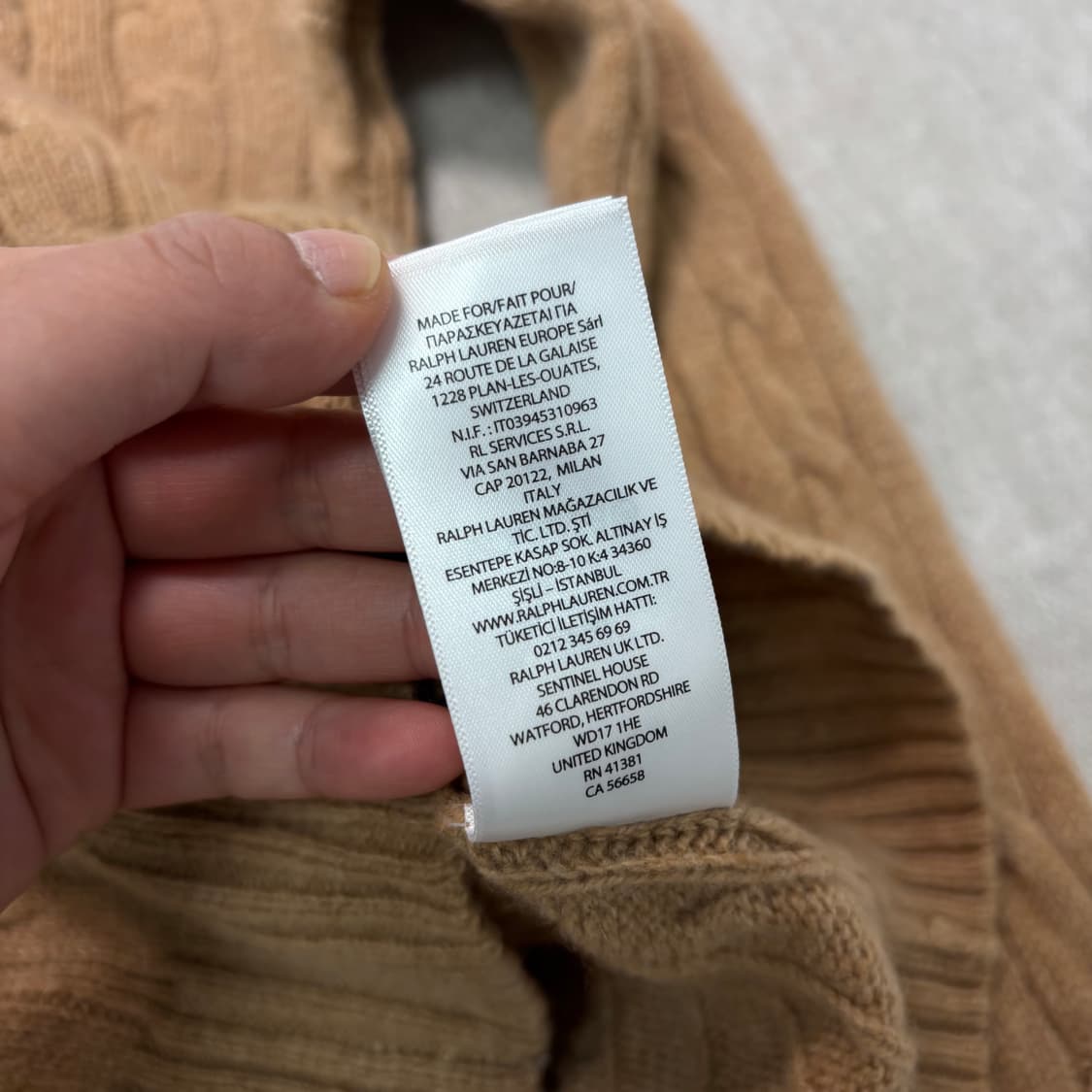 W 90 폴로 랄프로렌 신형라벨 램스울 꽈배기 니트 상품이미지4