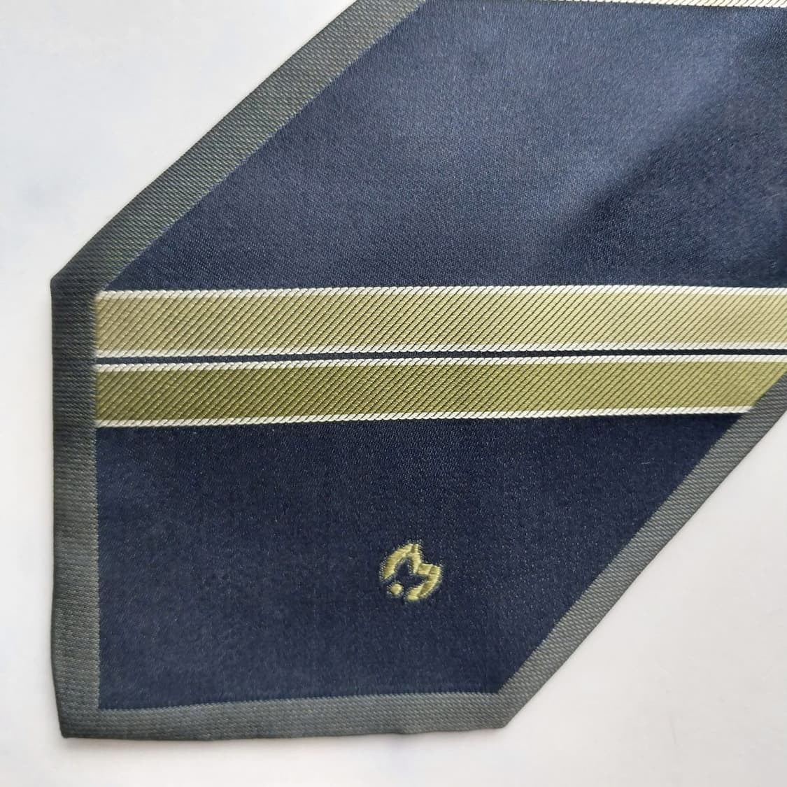 밀라숀 실크 네이비 스트라이프 넥타이 8.7cm S~A+등급 K2519 상품이미지7