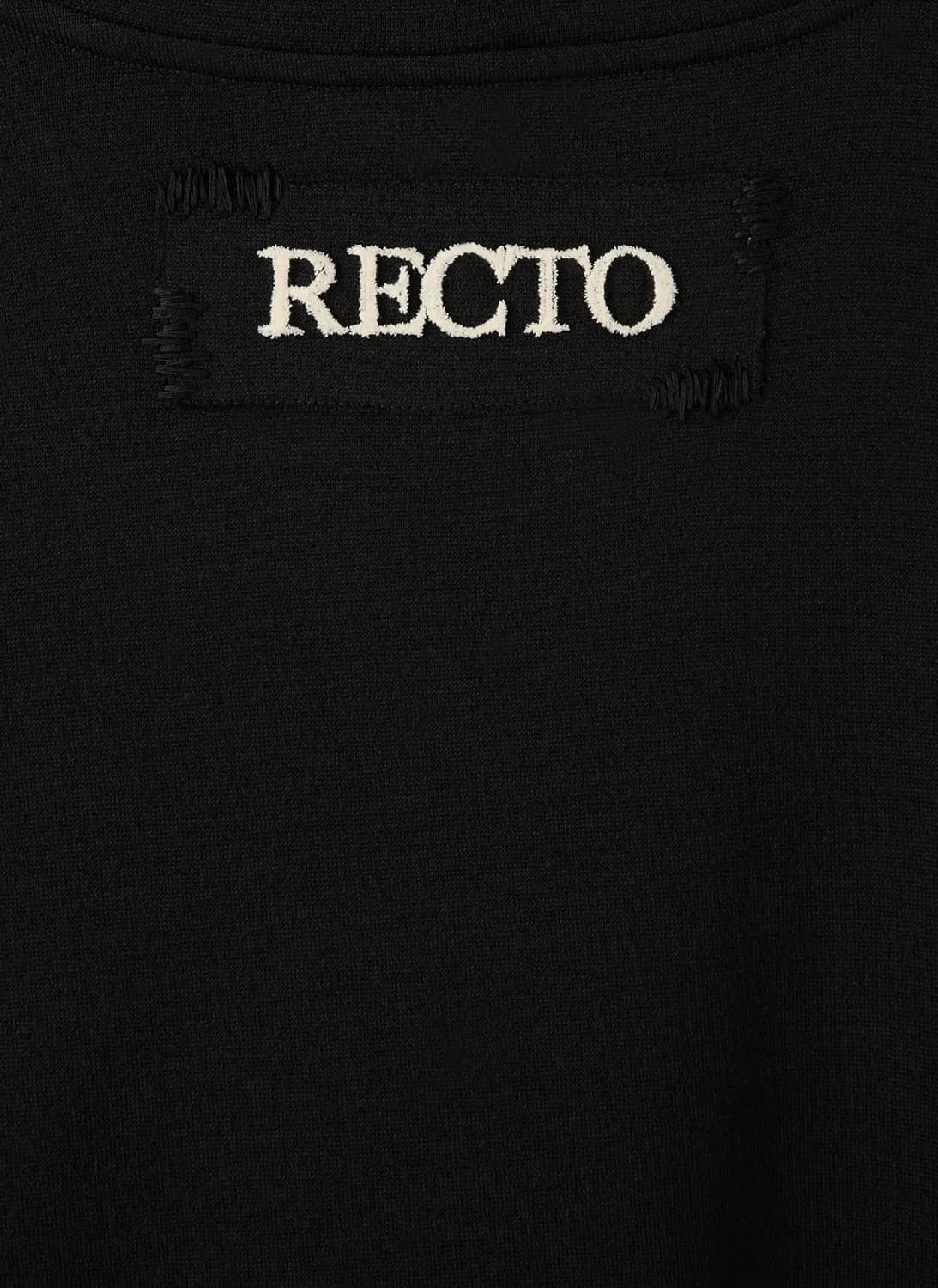 렉토 25FW 울 백로고 반팔 티셔츠 블랙 상품이미지3