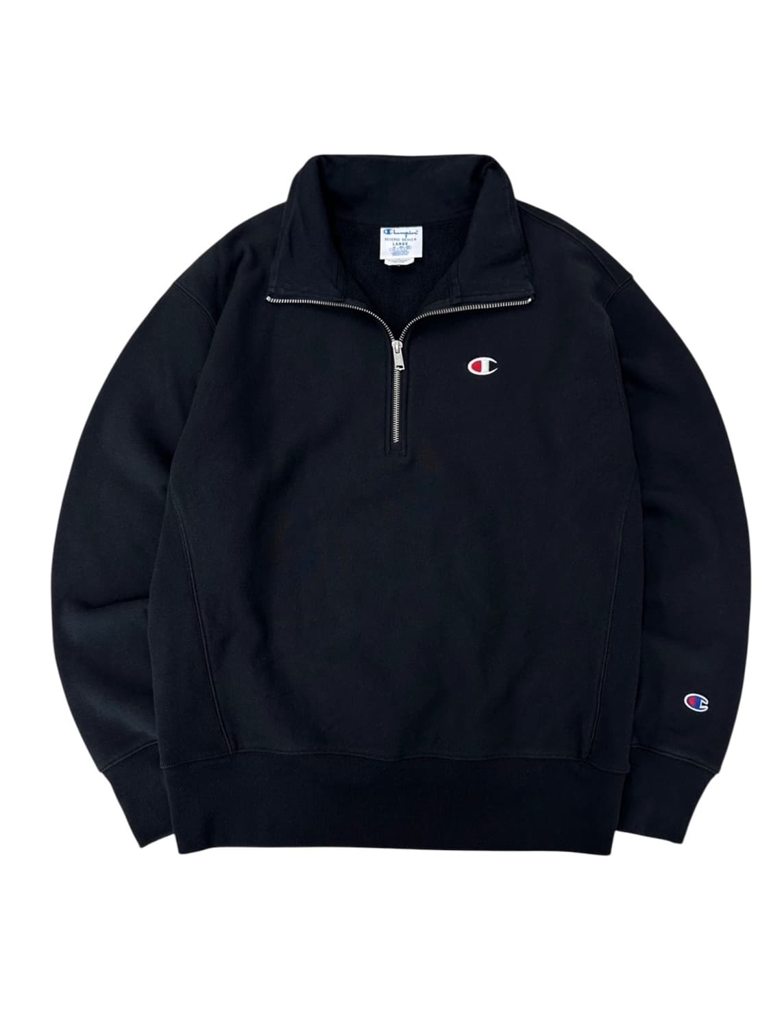 챔피온 리버스위브 반집업 블랙 (2XL)  상품이미지1
