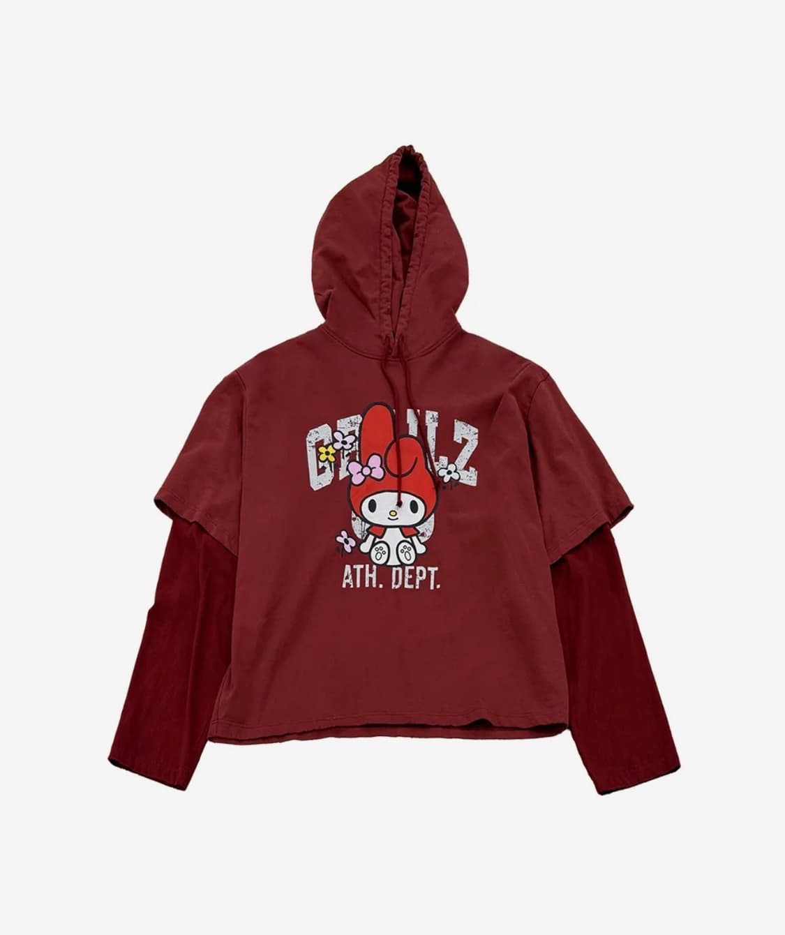 RED MY MELODY LAYERED LONG SLEEVE 상품이미지1