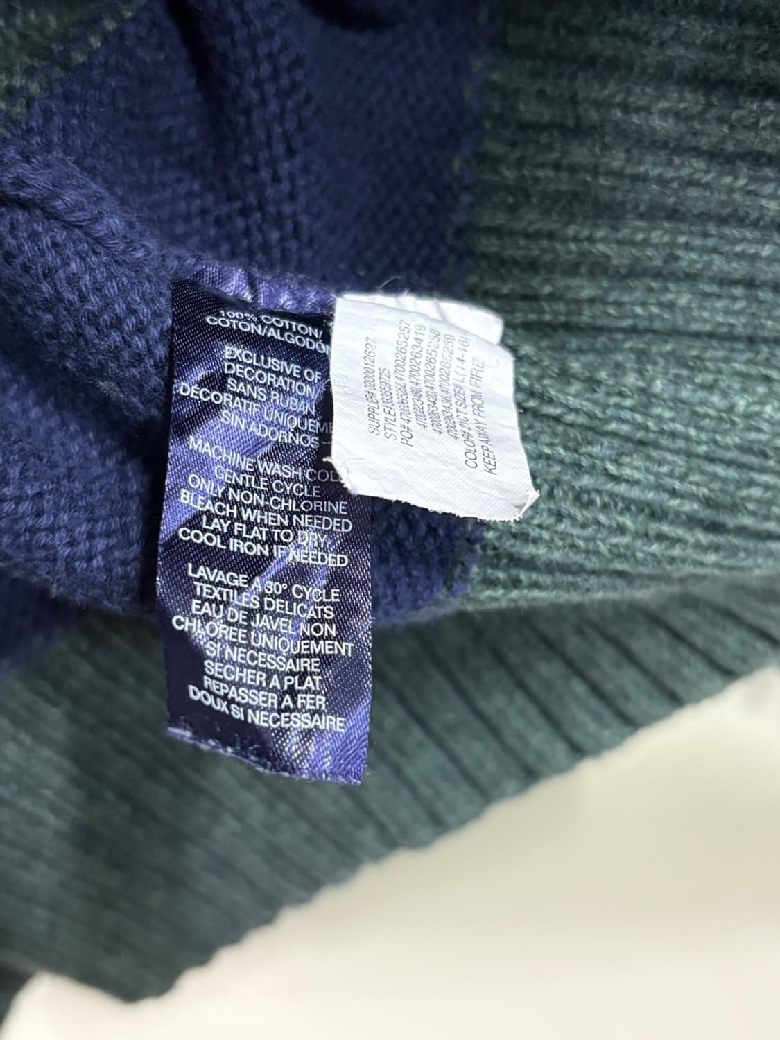 CHAPS 폴로 랄프로렌 스트라이프 하프집업 니트 상품이미지4