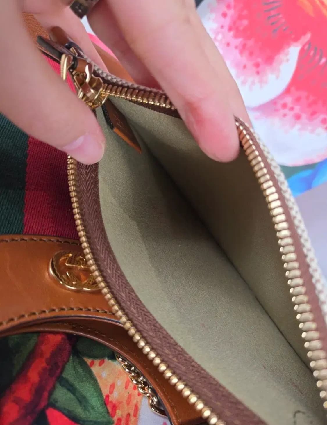 GUCCI 구찌 오디피아 웹 캔버스 라지 클러치 숄더백 가방 정품 상품이미지8