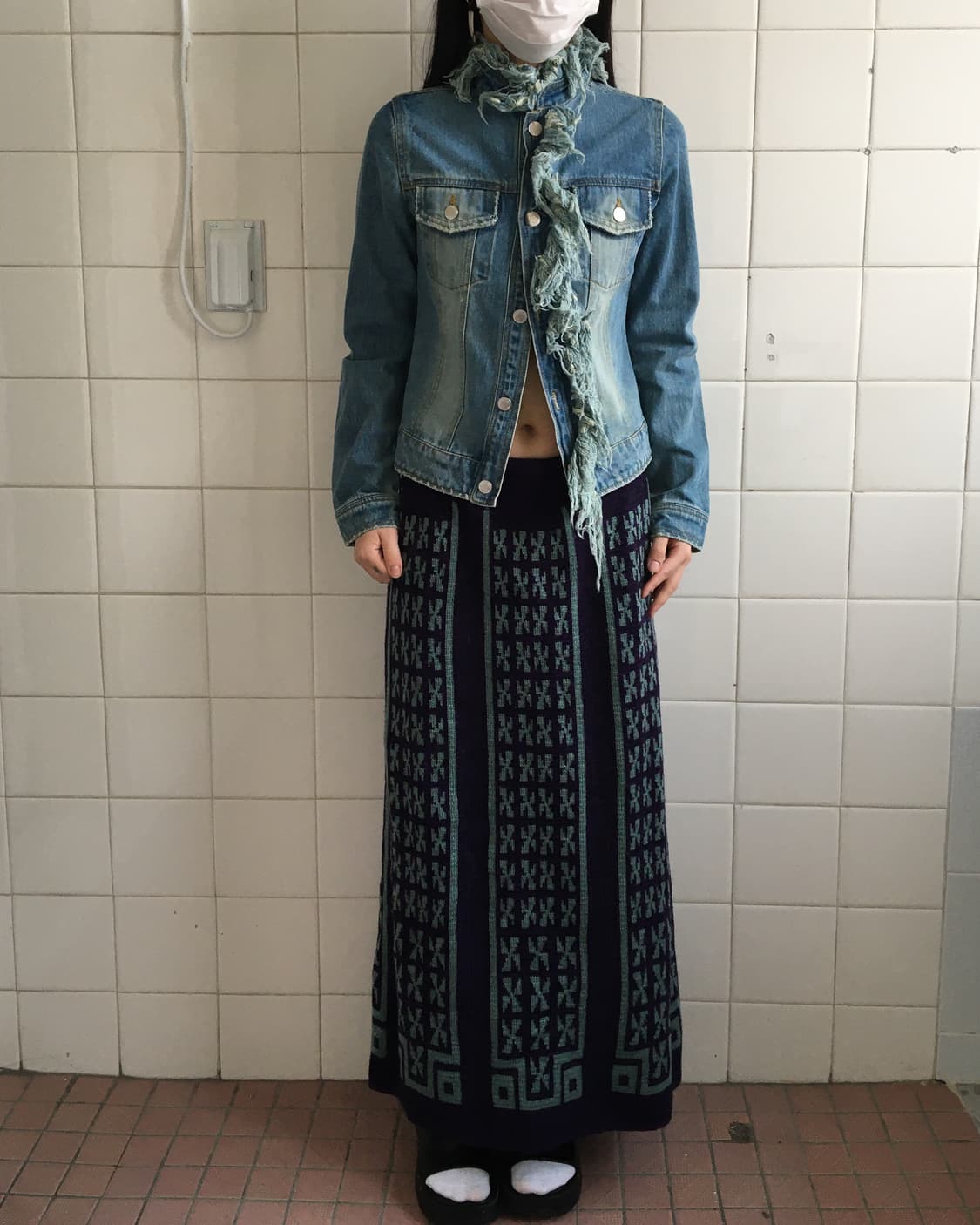 Fringe point denim jacket 상품이미지1