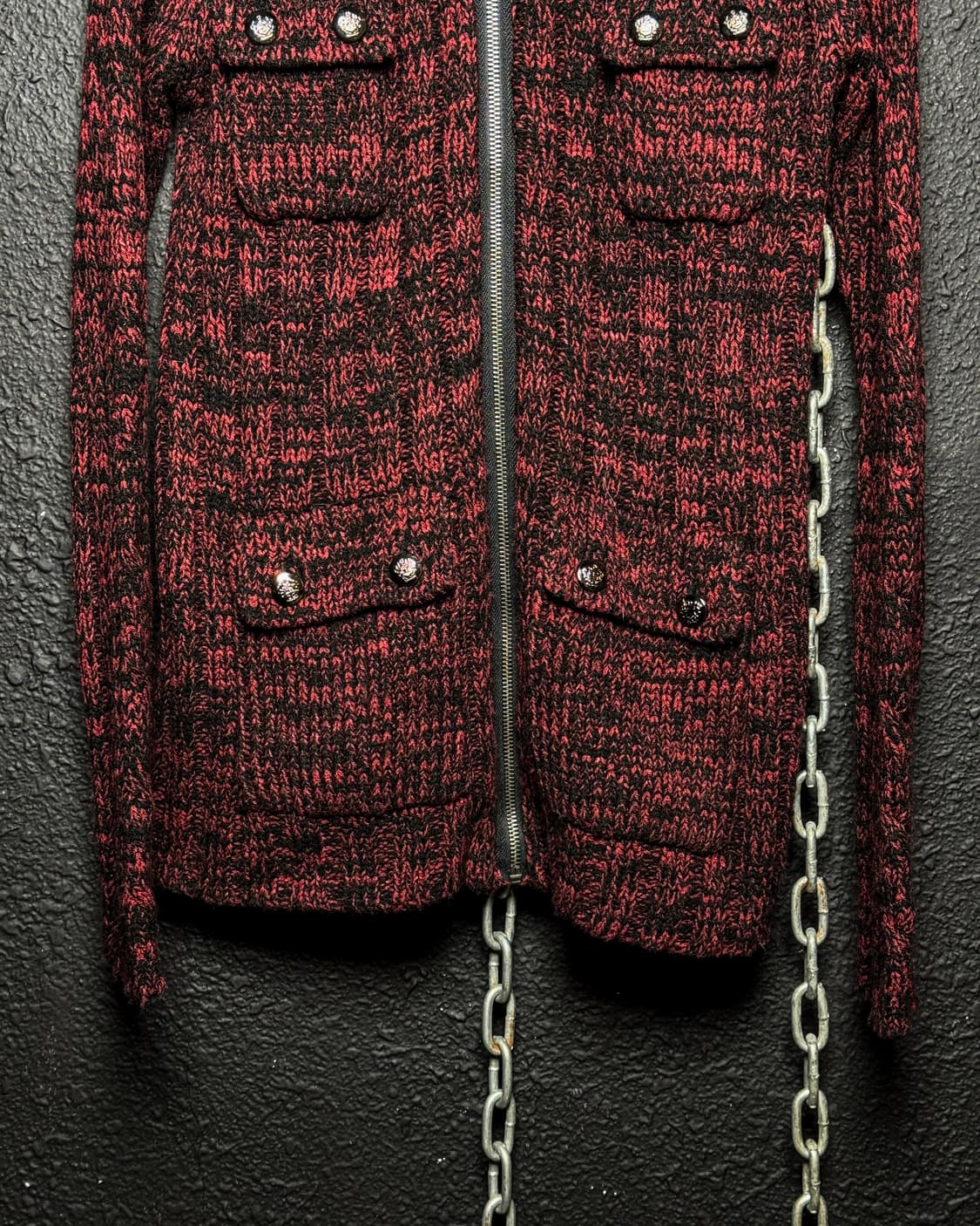 Double Focus – Fur Collar Knit Zip_up 상품이미지4