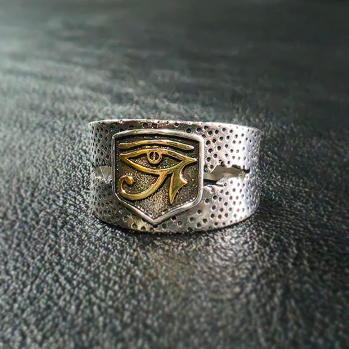 Heka 실버 남자 엔틱 빈티지 명품 고딕 일루미나티 호루스의눈 반지 상품이미지1