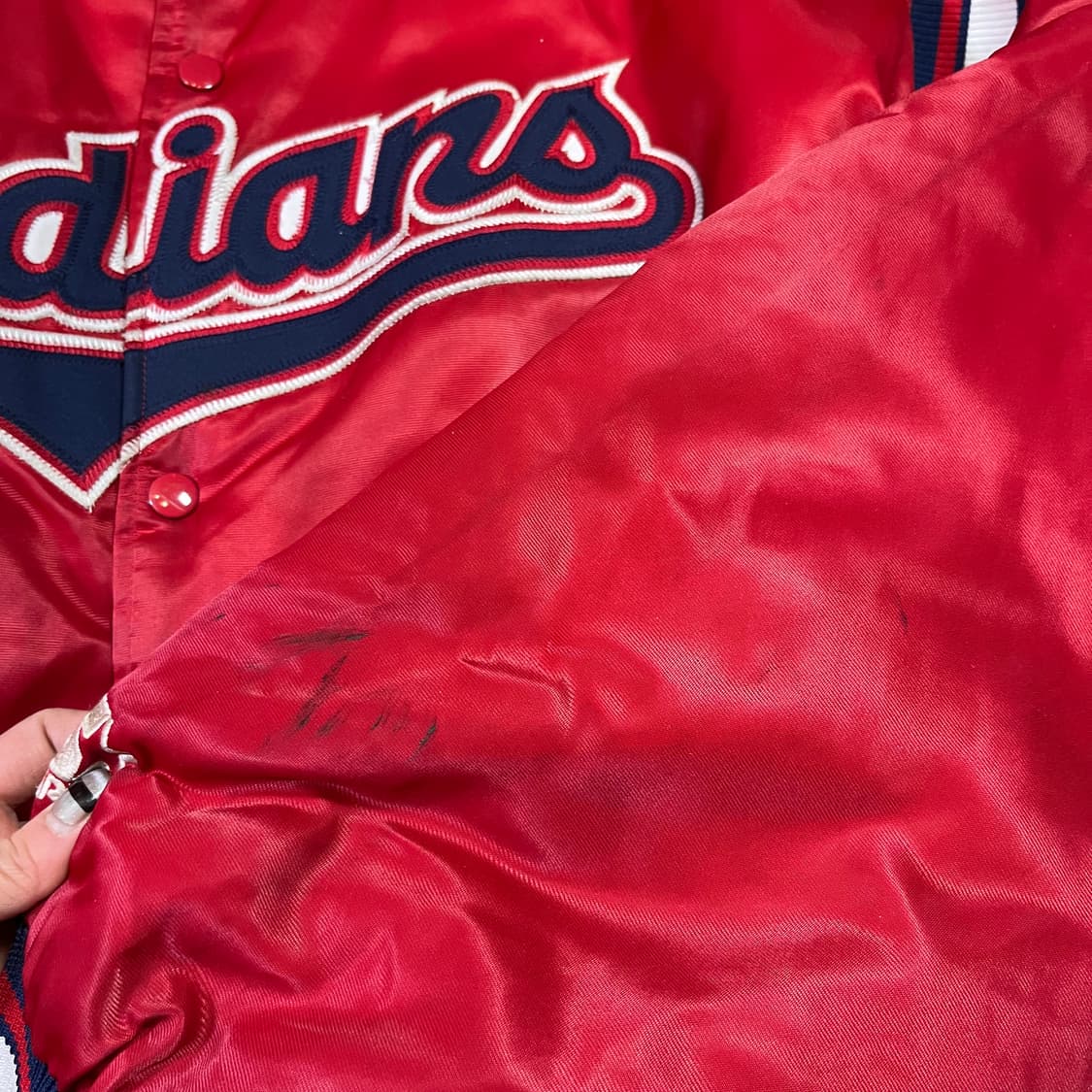 90s 스타터 MLB 클리블랜드 인디언스 스타디움 점퍼 상품이미지5