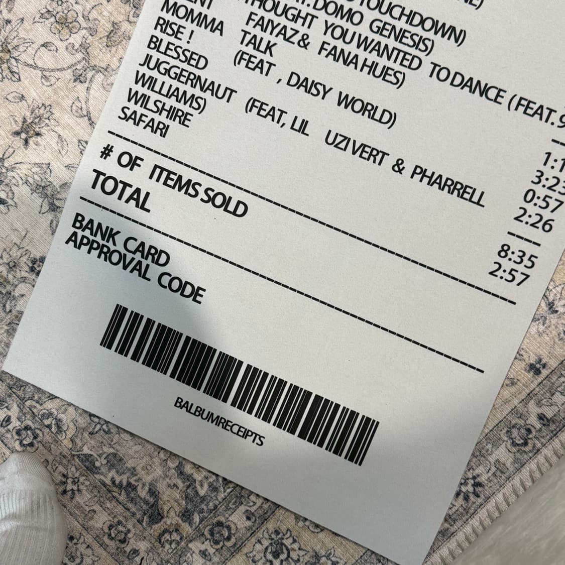 타일러 더 크리에이터 CALL ME IF YOU GET LOST 러그 상품이미지5