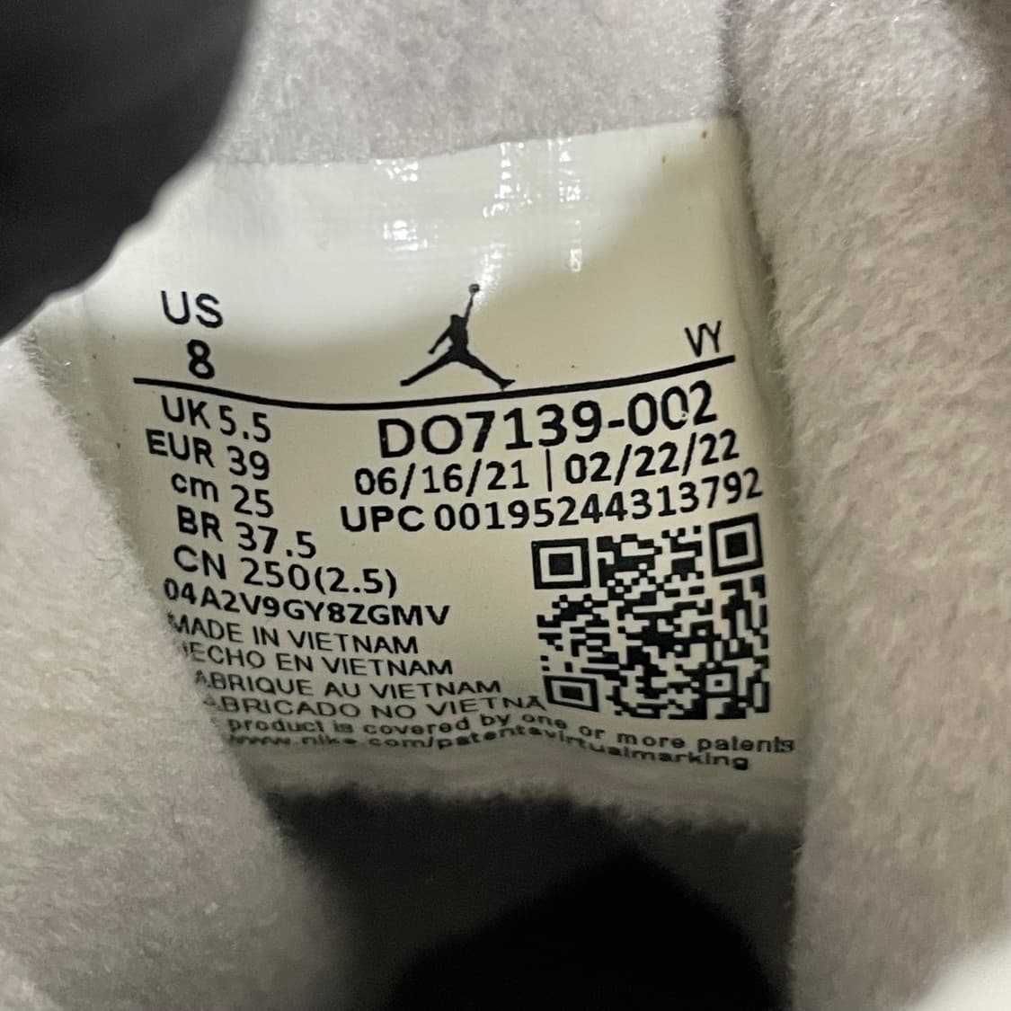 830) 나이키 조던1 미드SE 파티클 그레이 250mm 상품이미지8