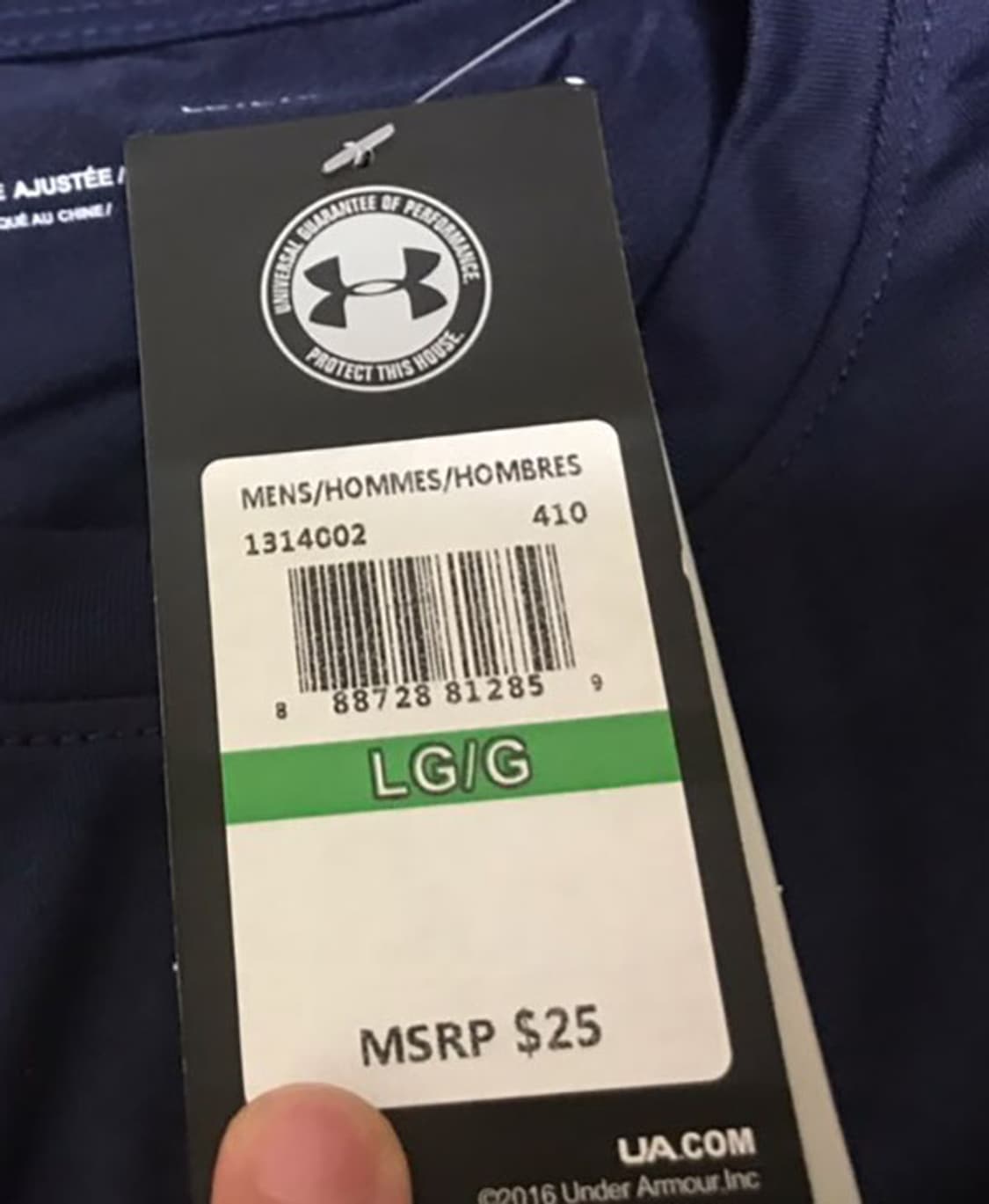 언더아머 남자 스포츠 반팔티셔츠 새상품 냉감 라운드넥 네이비 L 100 상품이미지4