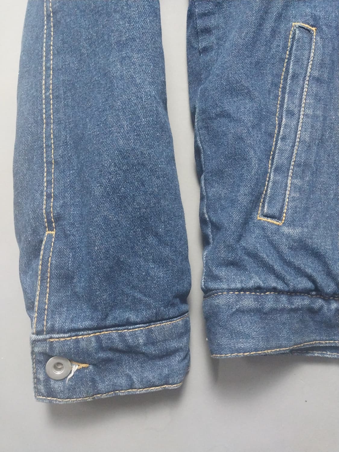 [XL] 더스토리 18FW 워싱 데님 셰르파 자켓 상품이미지5