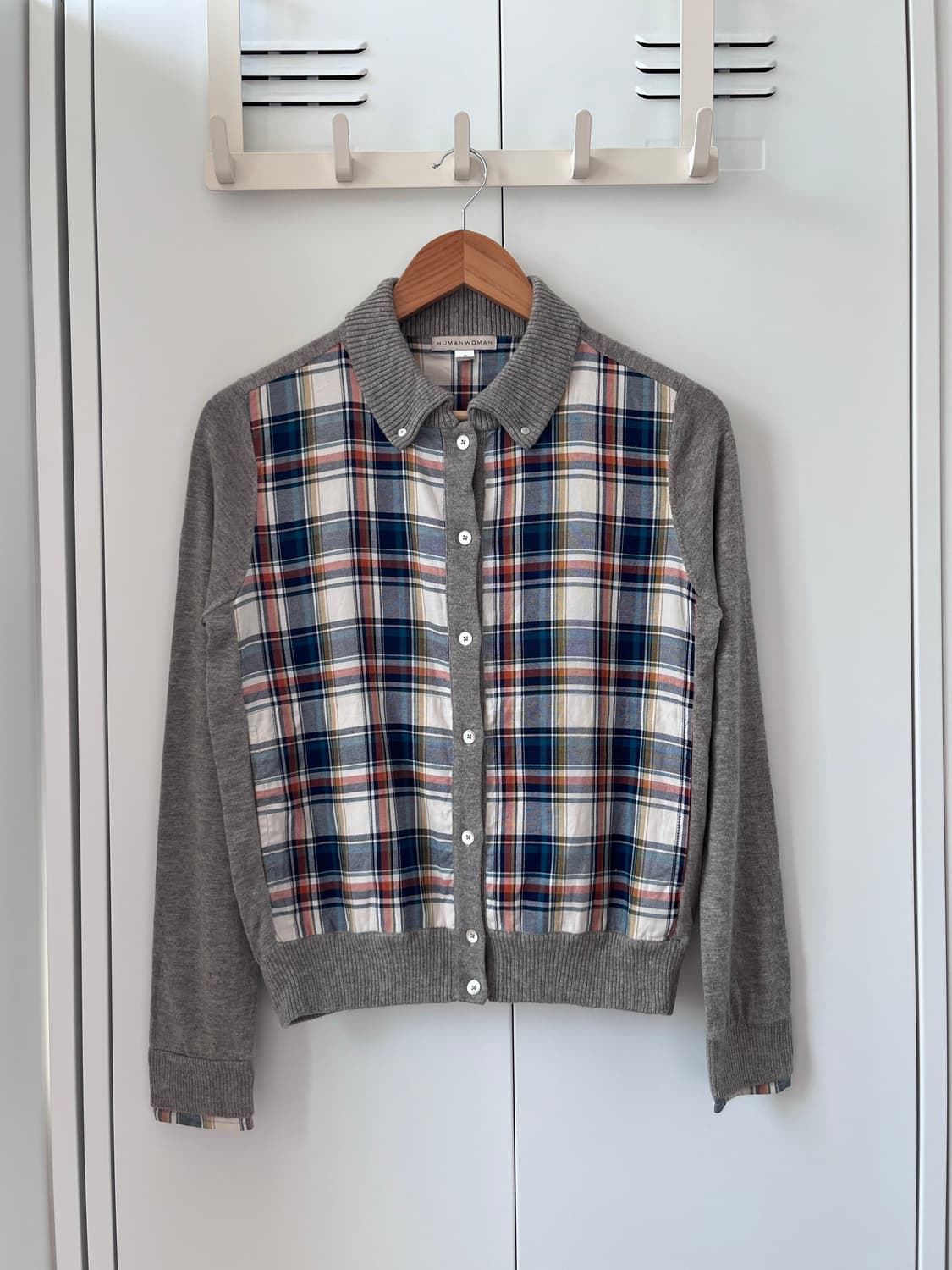 Human woman 체크 레이어드 가디건  상품이미지6