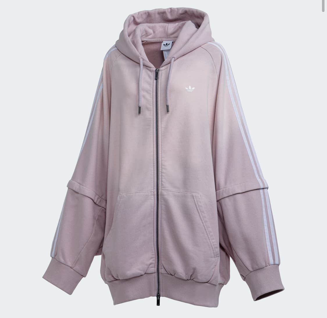아디다스 오버사이즈 후디 핑크  상품이미지1