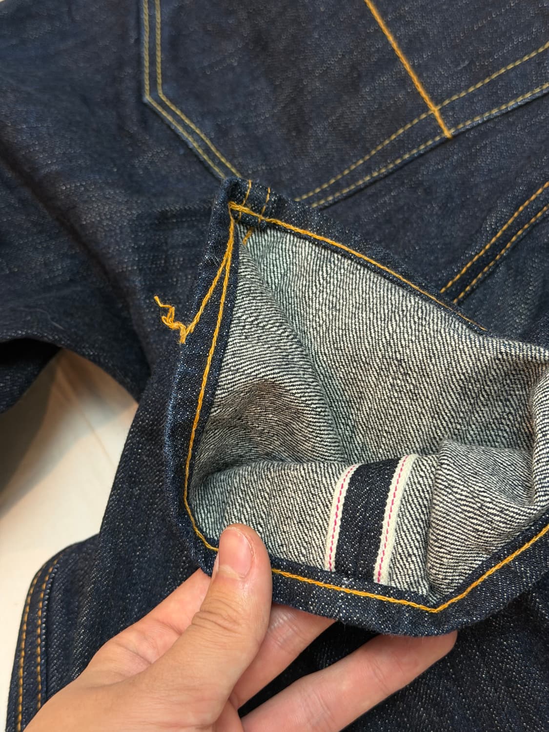 [32] 트로피클로딩 1605 생지 셀비지 더트 데님 팬츠 상품이미지5