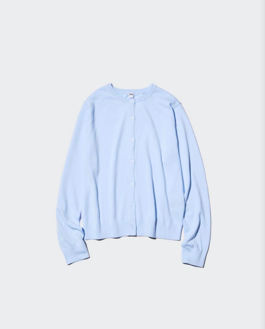 유니클로 크루넥 긴팔 단추 가디건 화이트 새상품 상품이미지5