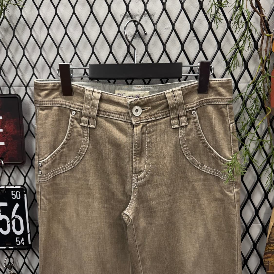 JPN VINTAGE 웨스턴 팬츠 후면 패치 포인트 베이지 상품이미지3