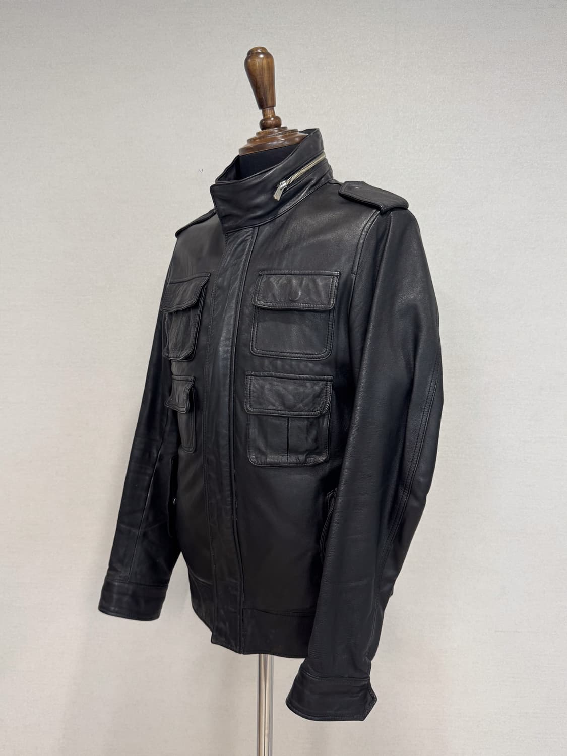 ALL0POP 양가죽 M-65 타입 레더 자켓 상품이미지3