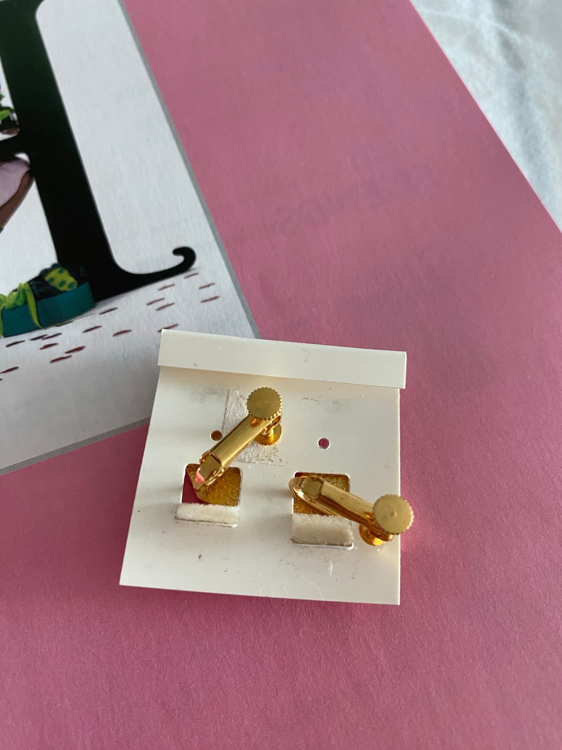 빈티지 스퀘어 골드 귀찌 귀걸이 상품이미지4