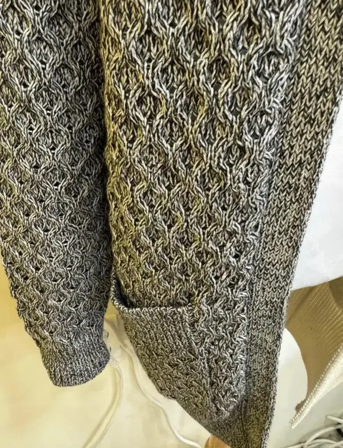 타쿤(THAKOON) 투톤 케이블 니트 가디건/코튼 100 상품이미지6