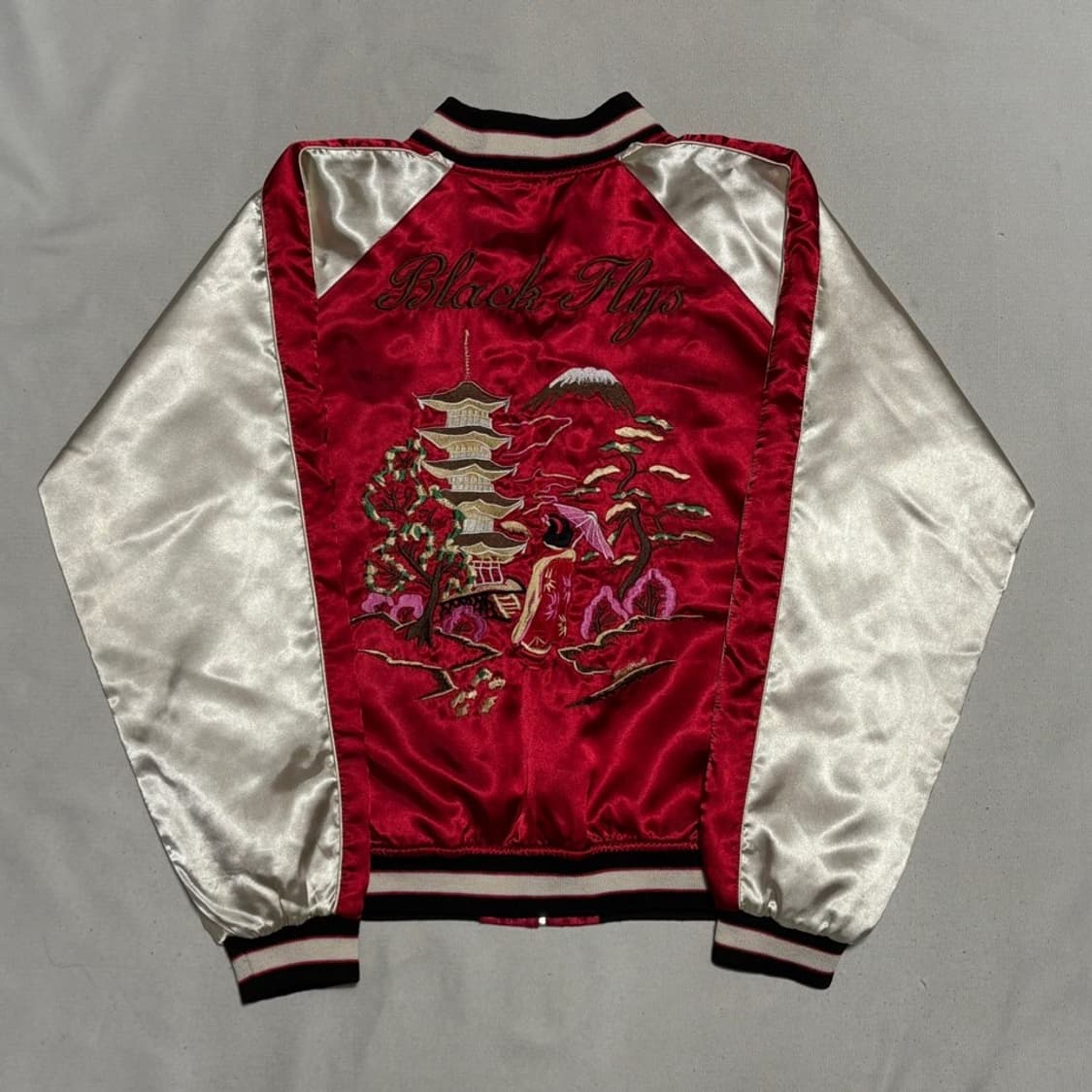 M jpn vtg 용자수 레드 스카쟌 상품이미지2