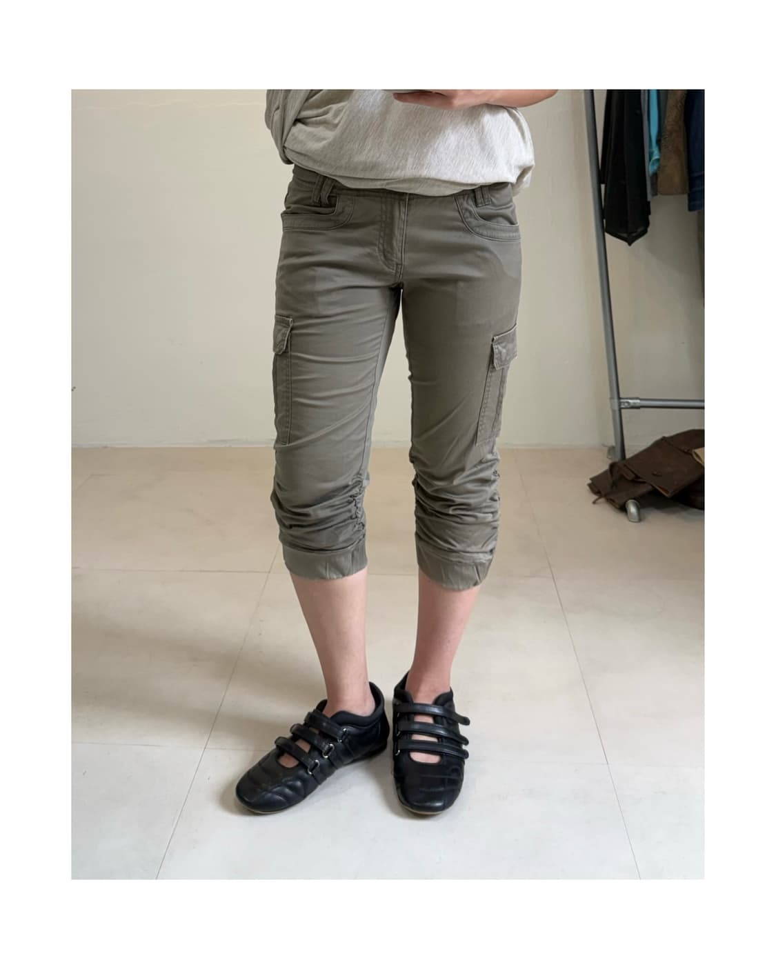 Ru jeans 셔링 하프팬츠 상품이미지1