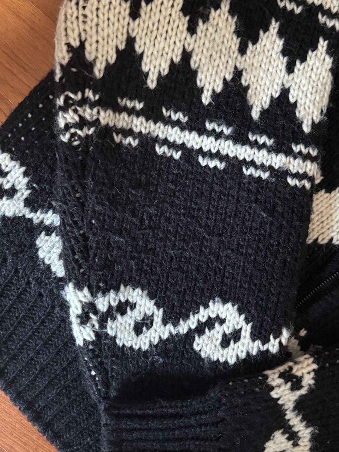 OPEN YY 니트 집업 블랙 2사이즈 상품이미지5