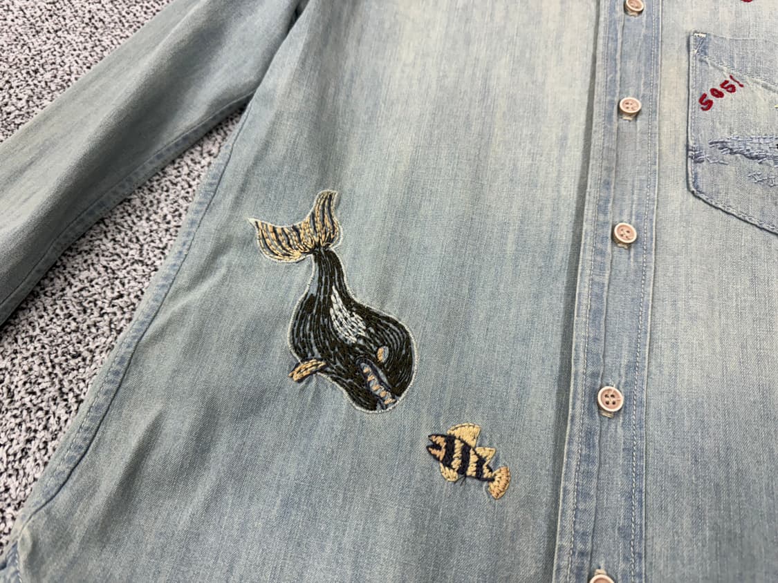 MOTHER USA 자수 데님셔츠 상품이미지3