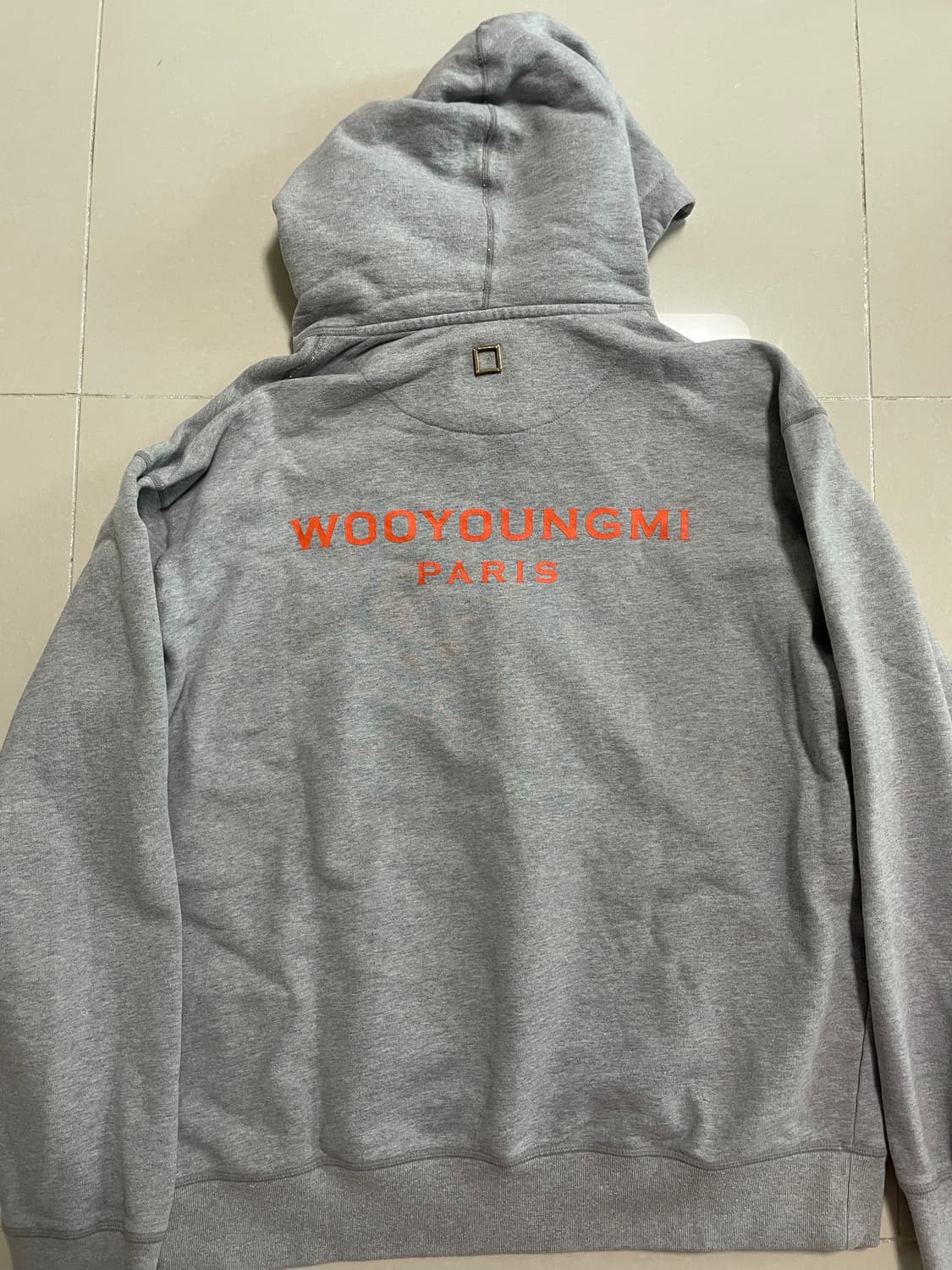 우영미 백로고 후드 그레이 상품이미지1