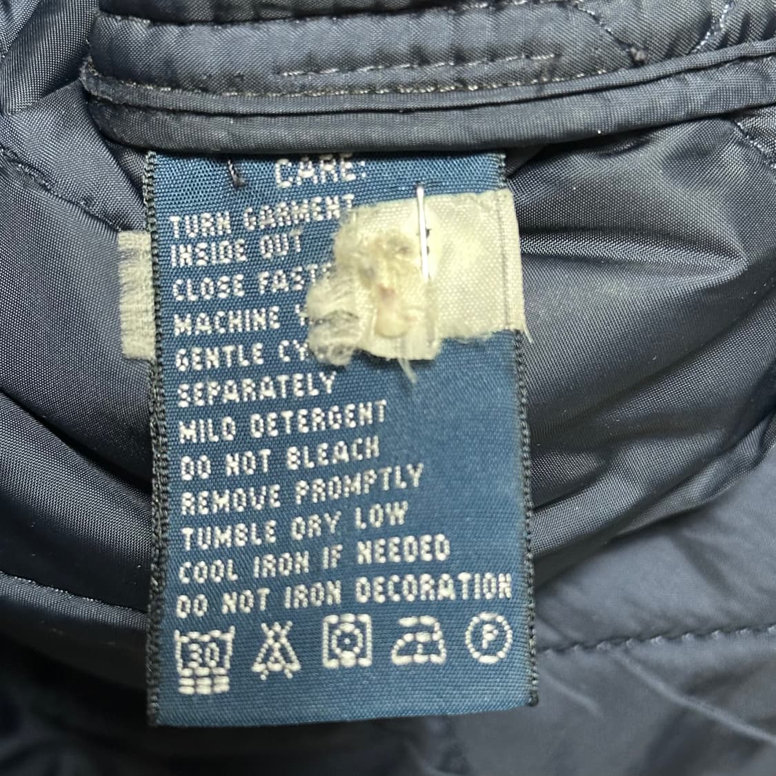 L 폴로랄프로렌 코듀로이 카라 네이비 롱 퀼팅 자켓 상품이미지5