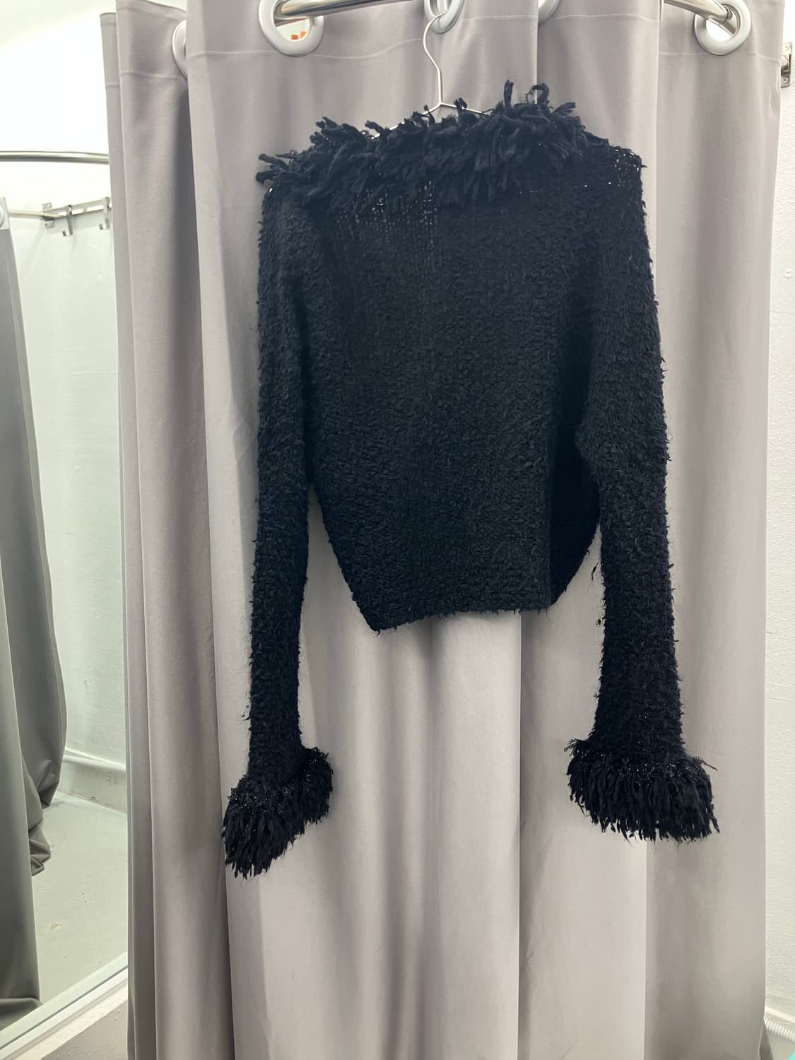 논스냅 샤기 프린지 가디건 상품이미지4