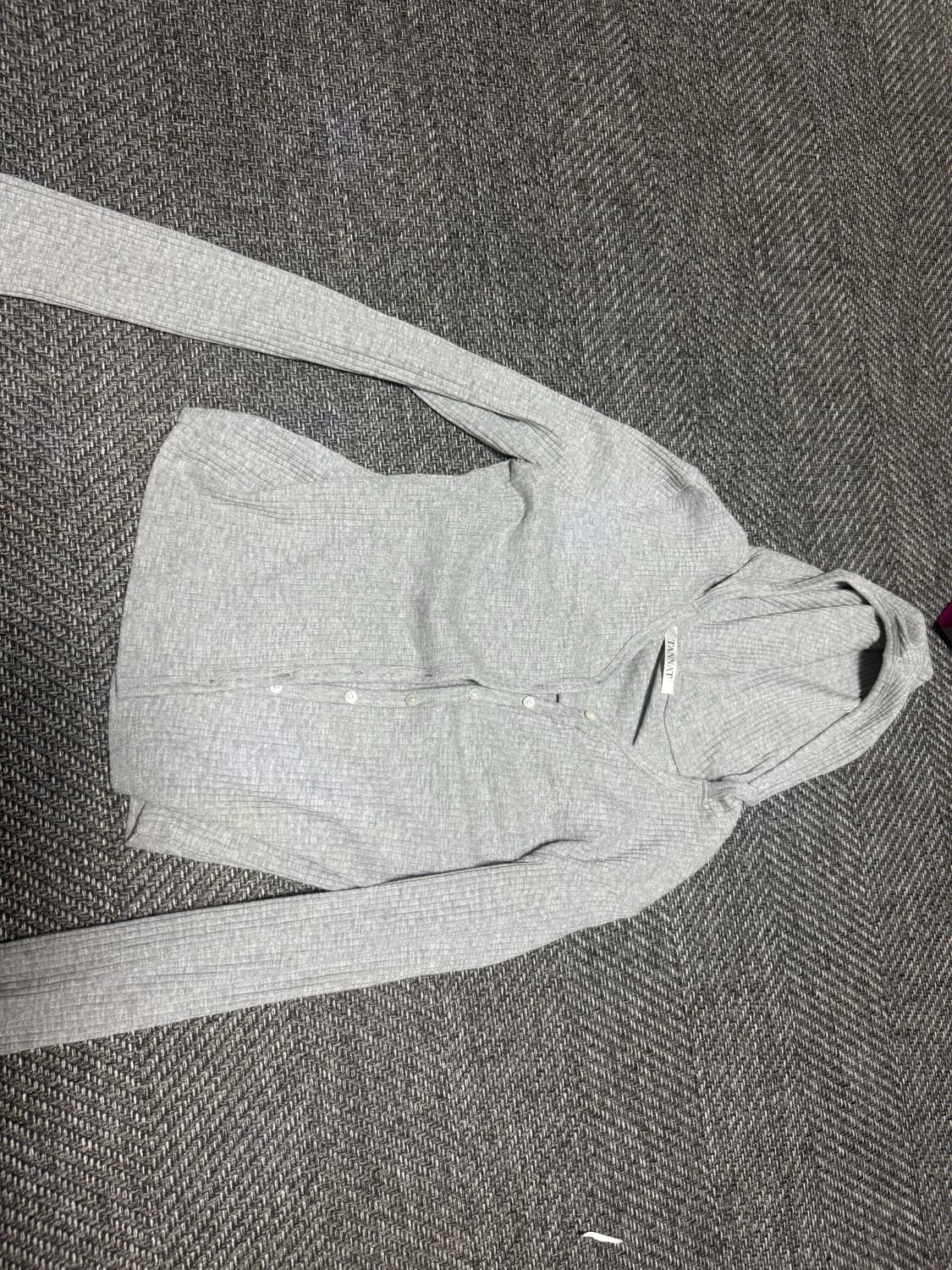 타낫 스냅 버튼 가디건 그레이 상품이미지2