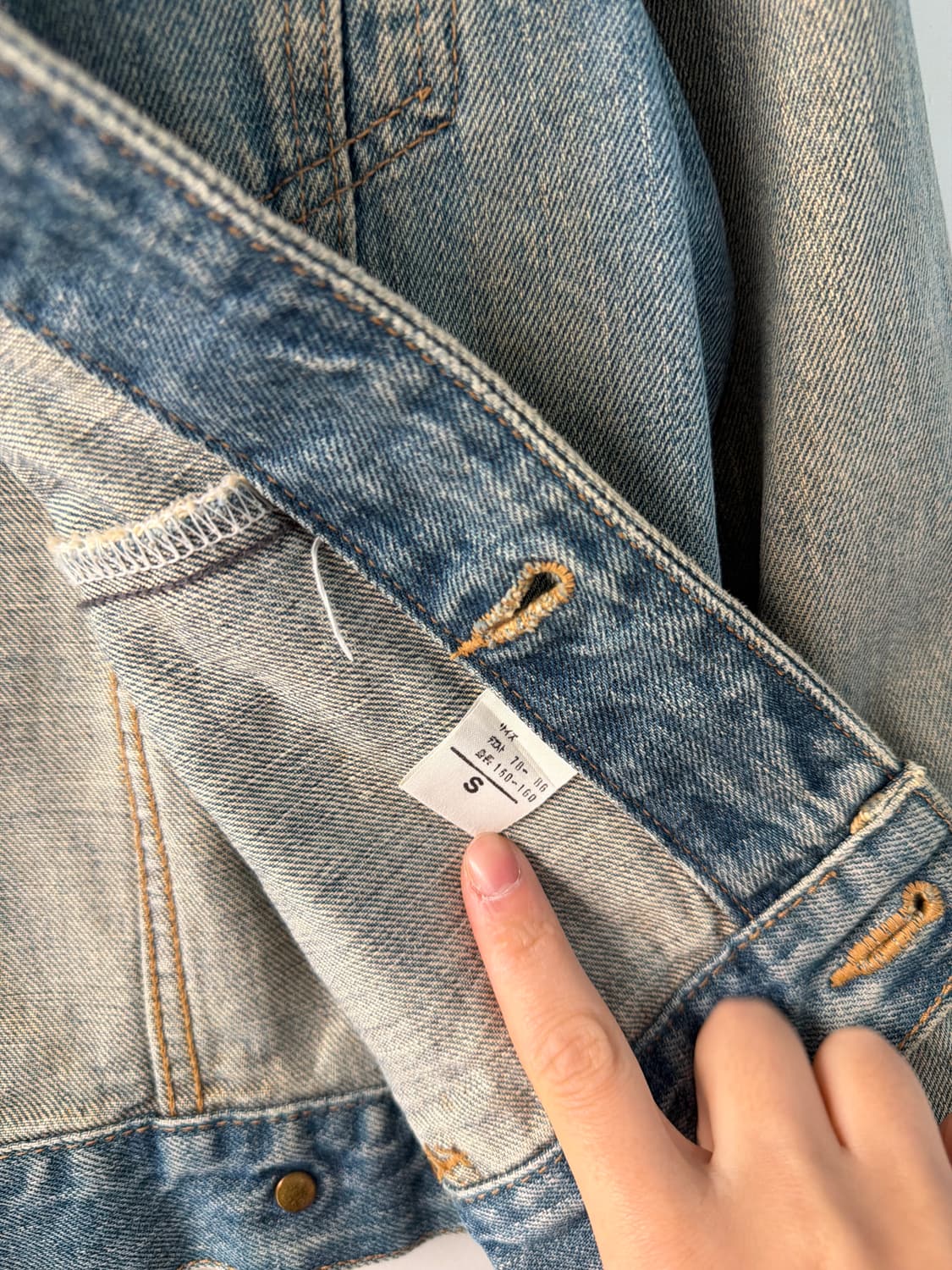 일본빈티지 Big john 페이드 블루 데님자켓 상품이미지7